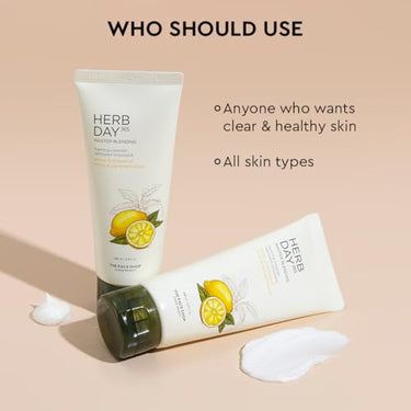 The Face Shop Herb Day 365 Lemon & Grapefruit Face Wash With Vitamin C & Glycolic Acid For Brighter And Glowing Skin | Made in Korea | 100ML